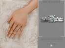 Sims 4 — Moss Agate Diamond Bridal Wedding Ring by Glitterberryfly — Moss Agate Diamond Bridal Wedding Ring