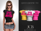 Sims 4 — QUEEN GRAPHIC TEE by Joan_Campbell_Beauty_ — 6 swatches Custom thumbnail Original mesh