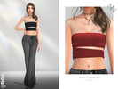 Sims 4 — SHORT-SLEEVED VEST by ZNsims — short style, vest, casual, off-the-shoulder, cutting style
