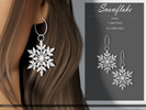 Sims 4 — Snowflake Earrings by Luminescent-cc — -4 Swatches