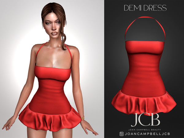 Sims 4 — DEMI DRESS by Joan_Campbell_Beauty_ — 10 swatches Custom thumbnail Original mesh