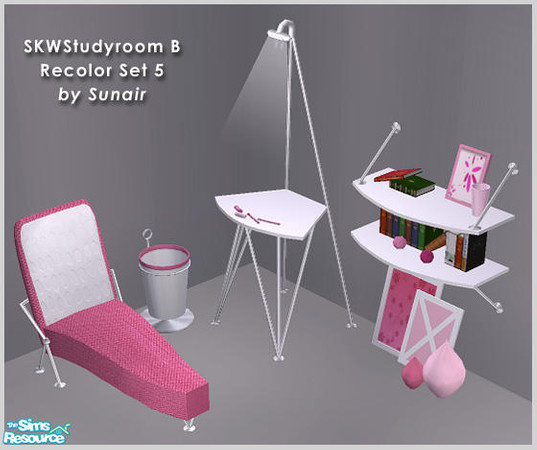 Sims 2 — SKW Study Room B - Recolor set 5 by Sunair — SKW Study Room B - Recolor set 5 (white)