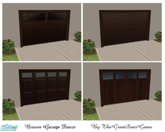 Sims 2 — Brown Garage Doors by BarbAnn — TSRAA member