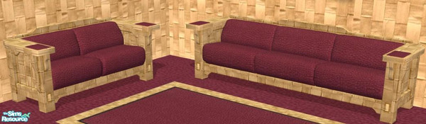 Sims 2 — NK Natural Weave LR - Sofa by MoMama — A new twist on an old favorite sofa.