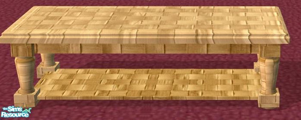 Sims 2 — NK Natural Weave LR - Coffee Table by MoMama — A most unusual coffee table for the most unusual Sims.
