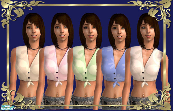 Sims 2 — Halter Tops by tiefliga — Cute halter tops on a mesh from Dr. Pixel