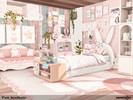 Sims 4 — Pink Aesthetic by Nessca — Pink Aesthetic. This space is a masterclass in cozy curation, offering a harmonious