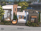Sims 4 — Dorin - No CC by Rirann — Dorin is a modern house with flat roofs, asymmetrical geometry, and a facade made of