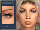 Sims 4 — Asteria 3D Lashes by Pitted0live — Wispy natural looking alpha style 3D eyelashes Top lash only swatches