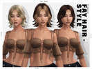 Sims 4 — Fay Medium Wolf Cut Hairstyle by Leah_Lillith — There is optional recolor (color wheel) which can be found in