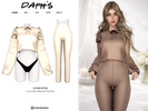 Sims 4 — Linen Whisper Blouse and Muse Pants by Daph's — Soft textures and delicate details define the Linen Whisper