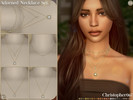 Sims 4 — Adorned Necklace Set - Diamond Charm Layered Necklaces by christopher0672 — This is a glimmering set of diamond