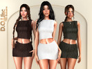 Sims 4 — Lace Basic Set by DOLilac — Includes: (Top + Bottom)