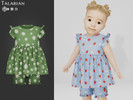 Sims 4 — Grace Dress with Bloomers and Ruffle Sleeves by talarian — Sweet infant outfit with a ruffle sleeve dress and
