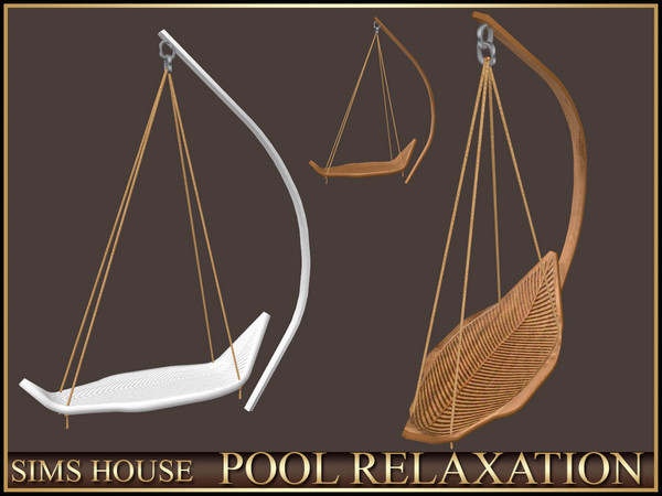 Sims 4 — HANGING LOUNGE POOL RELAXATION by Sims_House — POOL RELAXATION