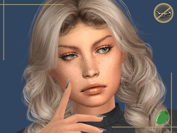 Sims 4 — Asteria 3D Lashes Glasses Contradict by Pitted0live — Wispy natural looking alpha style 3D eyelashes Top lash