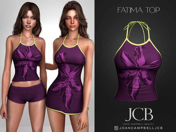 Sims 4 — FATIMA TOP by Joan_Campbell_Beauty_ — INCLUDES: