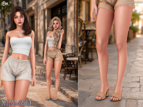 Sims 4 — Weekend Stroll Set by Mermalade — Weekend Stroll Slim Cami Top