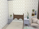 Sims 4 — Hoops Wallpaper by lavilikesims — A set of walls with circles on it, going from mostly white to opposite in
