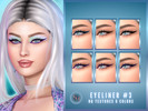 Sims 4 — SH Eyeliner -3- by Sunset_Haven — 6 colors - for Female- Teen to Elder - Sliders compatible - HQ mod compatible
