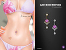 Sims 4 — Ailee Belly Button Piercing by WisteriaSims — For Customized Skins