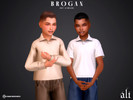 Sims 4 — BROGAN set - child by ali1 — 2x Polo Top, Pants and Shorts