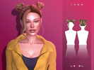 Sims 4 — LEXEL - Inga updo pigtail buns with bang by LEXEL_s — 35 swatches