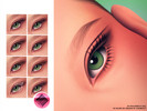 Sims 4 — 2D Doll Stare Lashes by cosimetic — Doll Stare is a stylized 2D lash design that gives the eyes a distinctive,