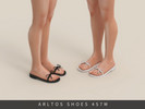 Sims 4 — Cute Slippers with bow Male by Arltos — 7 colors.