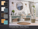 Sims 4 — Geometric Tiles Wall by Rirann — Geometric Tiles Wall