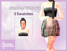 Sims 4 — 3 Random Tattoo's by XChloe98 — A Package with 3 random tattoo's [ Leg, Neck and Knees ]