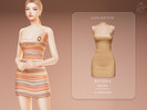 Sims 4 — Riviera Dress by GoldFishSims — A fitted mini dress with an asymmetric strap and a decorative ring detail,