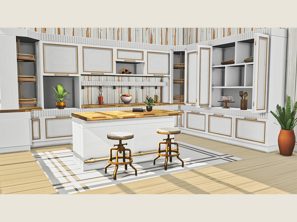 Sims 4 — Parisian Kitchen Part 2 by Comiko — Part 2 - Parisian Kitchen Set is base game compatible and consist of 10