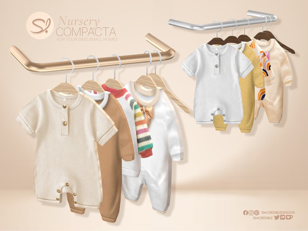 Sims 4 — Compacta Nursery Baby Hanging Clothes by SIMcredible! — A beautiful, unexpected surprise has brought a little