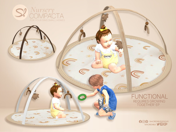 Sims 4 — Compacta Nursery Playmat - GROWING TOGETHER by SIMcredible! — A beautiful, unexpected surprise has brought a