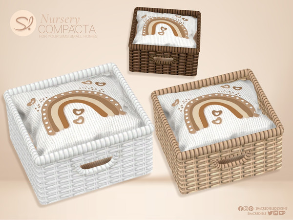 Sims 4 — Compacta Nursery Basket by SIMcredible! — A beautiful, unexpected surprise has brought a little more love into