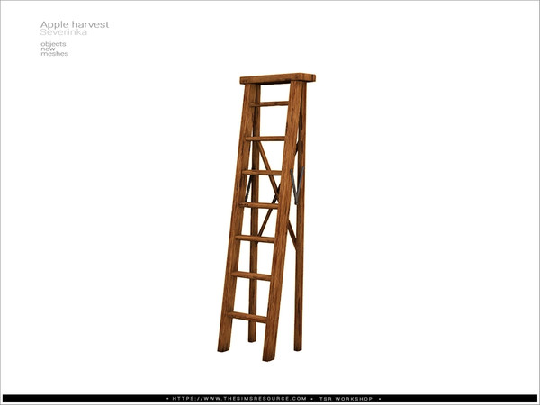 Sims 4 — Apples ladder by Severinka_ — A set of decor for a fall setting.