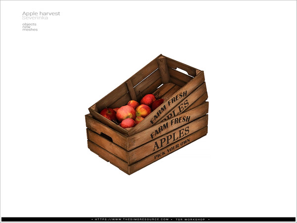 Sims 4 — Apples two boxes by Severinka_ — A set of decor for a fall setting.