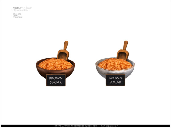 Sims 4 — Autumn Bar bowl sugar by Severinka_ — A fall bar decor set.