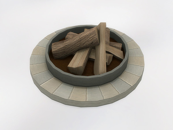 Sims 4 — Sienna Outdoor Fire Pit by SaeraMaples — This modern rustic outdoor set will keep you cozy and warm during those