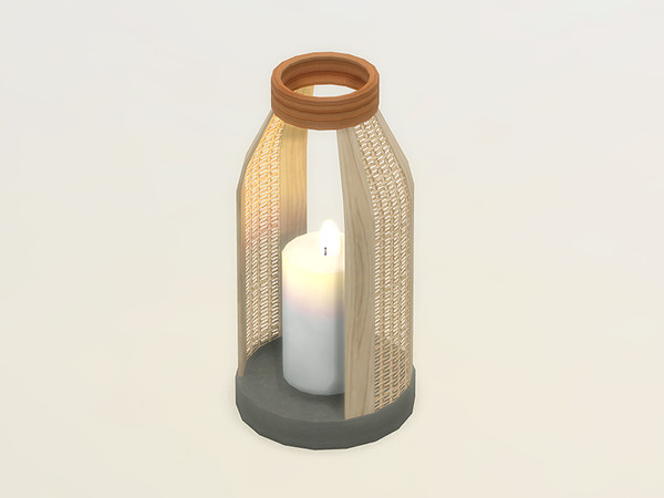 Sims 4 — Sienna Outdoor Lantern by SaeraMaples — This modern rustic outdoor set will keep you cozy and warm during those