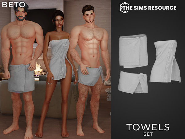 Sims 4 — By Beto - Mini Towel (V1) by Beto_ae0 — Towel set for men and women, enjoy it