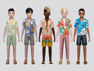 Sims 4 — Waves Beach Shirt Boys by McLayneSims — TSR EXCLUSIVE