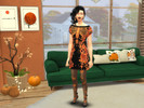 Sims 4 — No Angel Gothic Autumn Skeleton Dress by alisserpo82 — Get ready for the spooky season with this stunning gothic