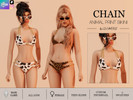 Sims 4 — CHAIN ANIMAL BIKINI - TOP by linavees — New Mesh