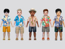 Sims 4 — Waves Beach Shirt Toddler by McLayneSims — TSR EXCLUSIVE