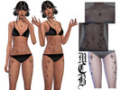Sims 4 — Sparkles Thigh Tattoo by MaruChanBe2 — Sparkle tattoos for your cuties.