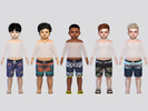 Sims 4 — Waves Board Shorts Toddler by McLayneSims — TSR EXCLUSIVE