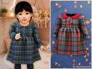 Sims 4 — Infant - Warm plaid ruffle dress by MysteriousOo — A classic infant dress featuring a rounded collar, button