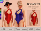 Sims 4 — ONE-SHOULDER SWIMSUIT by linavees — New Mesh